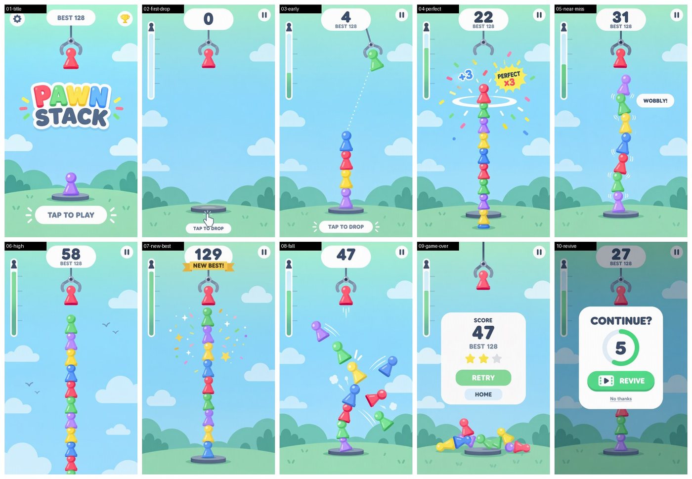 Ten gameplay moments in the mint style